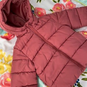 Mauve Color Puffer Jacket